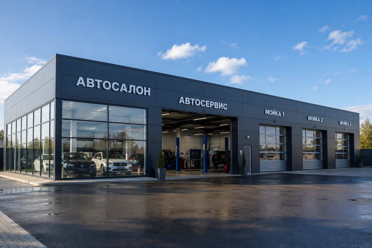 СТО, автомойки и автосалоны